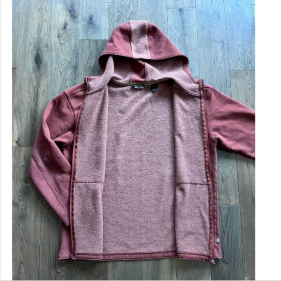 REI Men's Fleece Hoodie Jacket Size L Rust Full Zip Organic Cotton Outdoor - Picture 4 of 9
